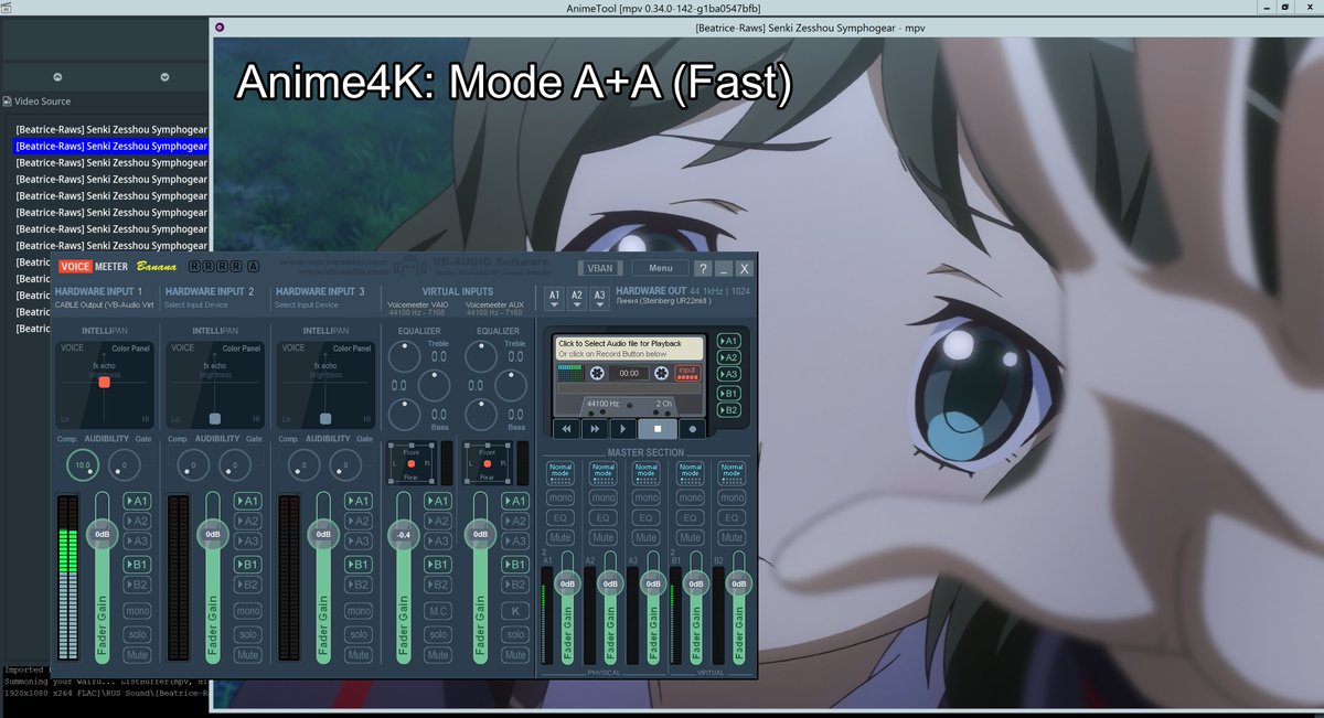 waifu_reduction's tweet photo. fixing this fucking fandub live with maxed out compressor. Why did he thought that I will love to hear his voice this much? Its musical anime as well. Yes now i get overcompressed music but at least nothing hurts my ears anymore and I hear japanese on bg too https://t.co/RYmUyxErRB