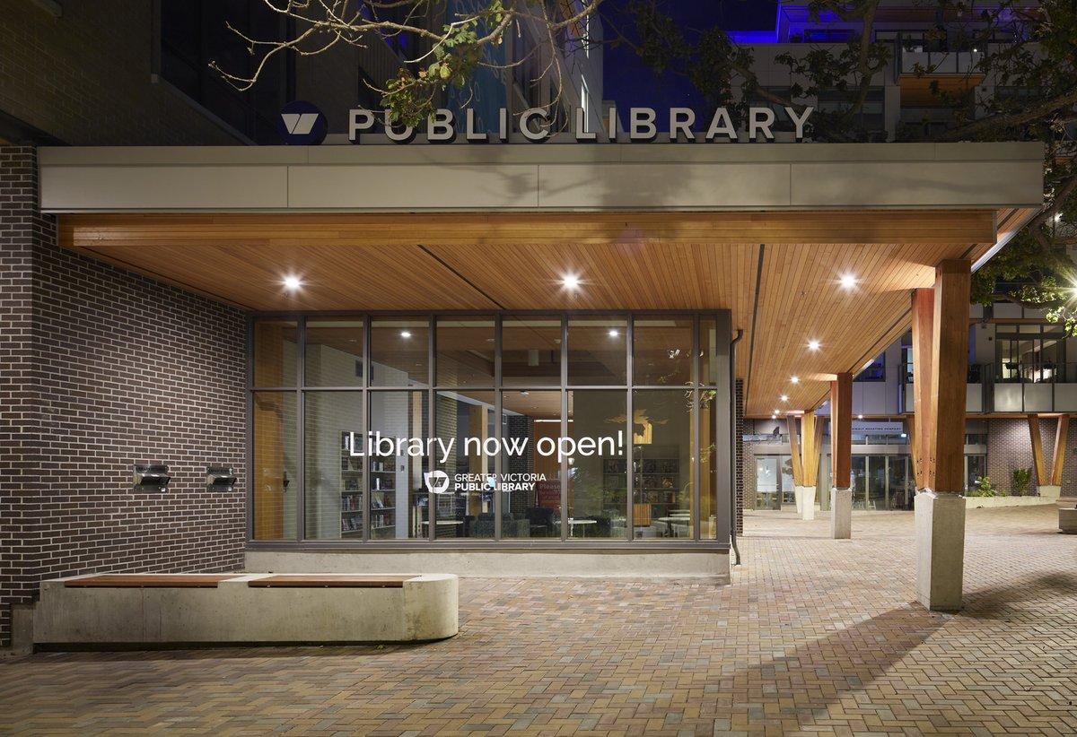 RJC_Victoria's tweet photo. This year's @udivictoria Awards for Excellence honoured seven RJC Victoria projects, including the @AragonForward Esquimalt Town Square in the category of •Mixed-Use•, incl. residential, office & @gvpl library. We provided #structuralengineering and #buildingenclosure services. https://t.co/381mDeeW7W