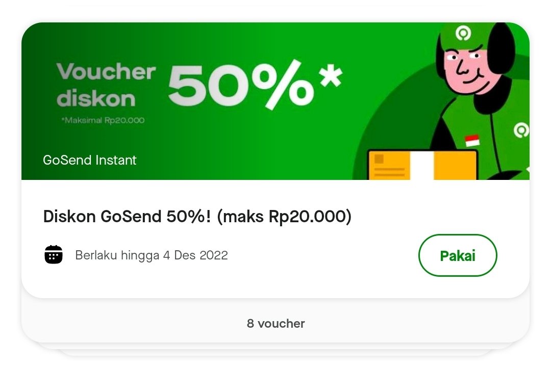 sanasiniyu's tweet photo. Wts voucher gosend 📦

Disk 50% (maks 20k)
Fee 2k

💳 gopay × shopeepay × dana

Reply / Dm aja 😊

Gojek #zonauangᅠ https://t.co/LxUMUAgUbs