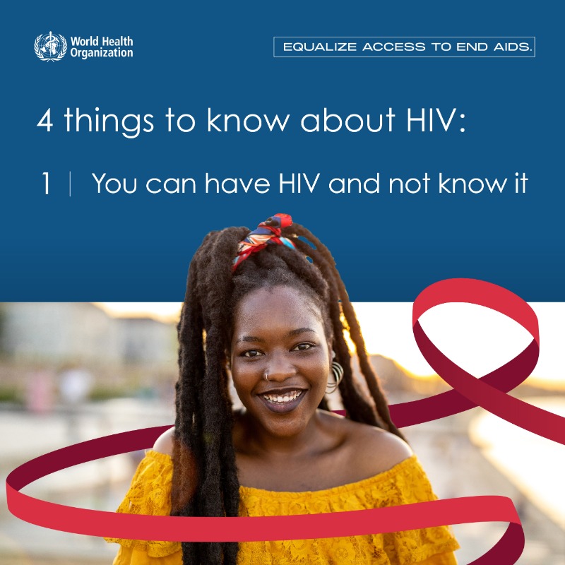 WHO's tweet photo. It’s #WorldAIDSDay

Here are 4 things you need to know about #HIV ⬇️