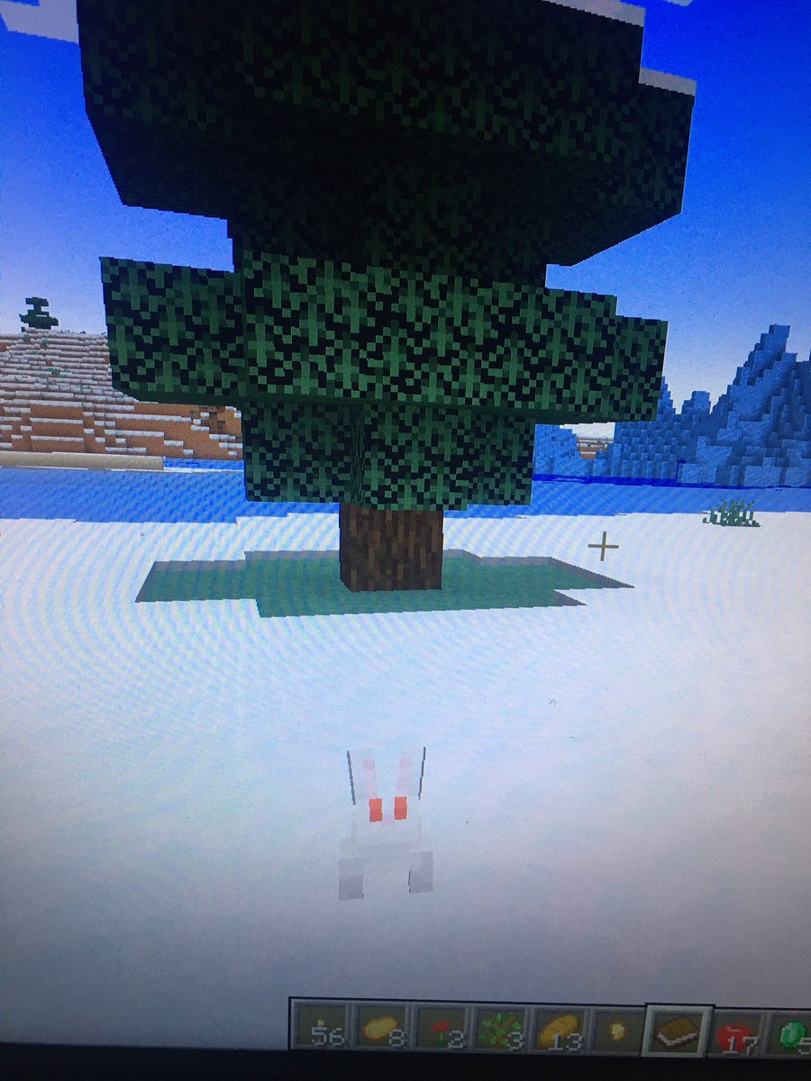 GameDevMicah's tweet photo. My 5 year old Son Logan, is learning #Minecraft, he sent me a text from his phone, of the snow bunnies heโs been hunting ๐๐คฃ๐คฃ๐คฃ#daddev #punkdev #gamedev #indiegamedev https://t.co/CXRqpQDIzv