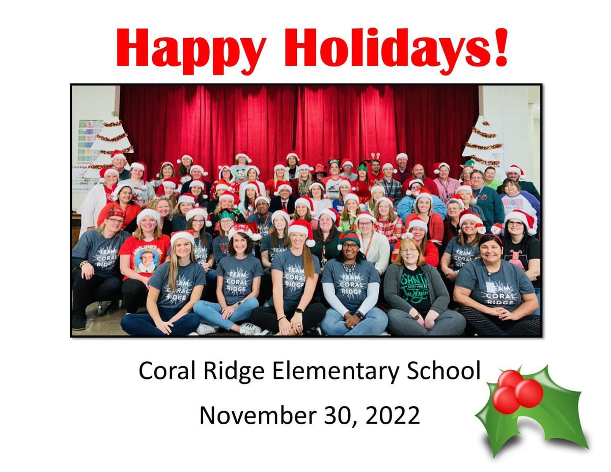 coral_ridge's tweet photo. Happy Holidays from The Only Best Kept Secret in JCPS! https://t.co/28N8BhmM1x