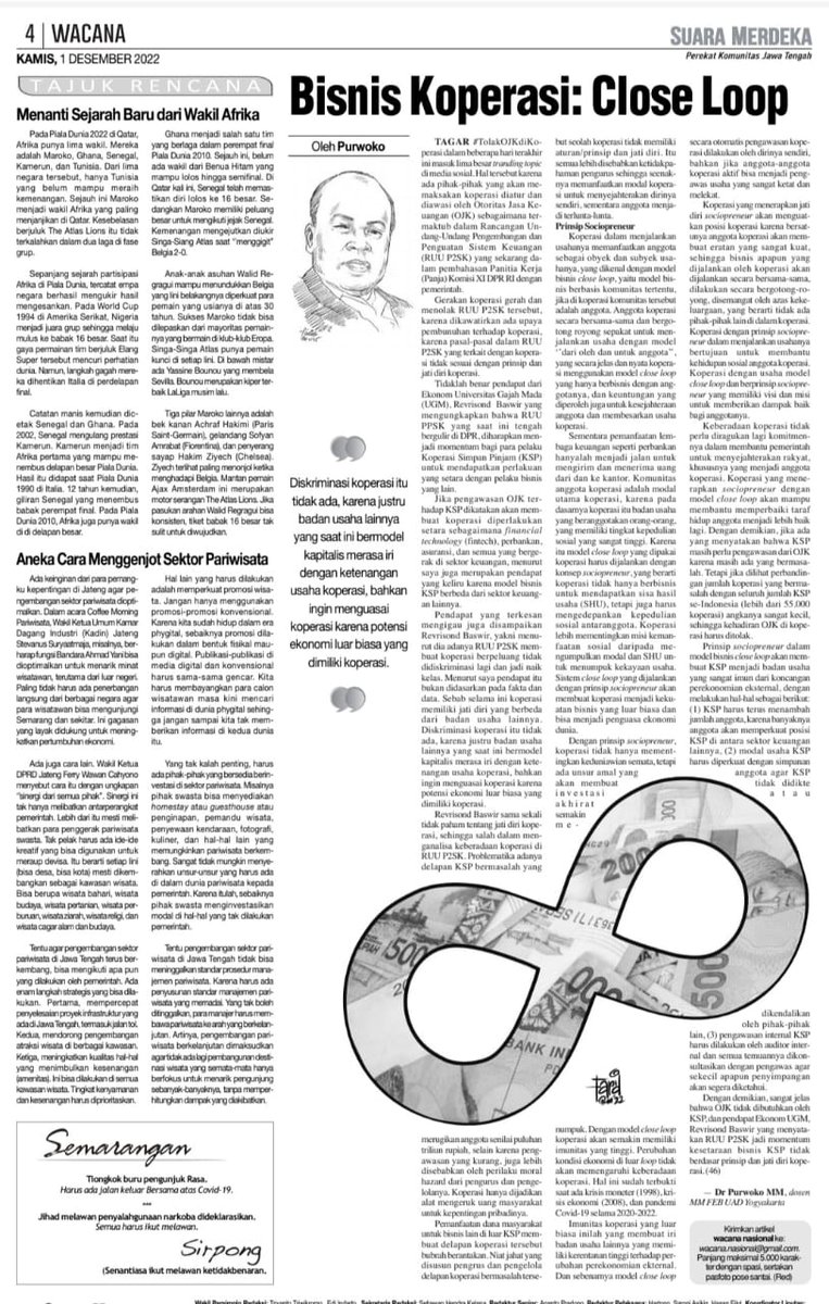 Koperasi_Hebat's tweet photo. Koperasi itu close loop, tdk ada open loop...aya aya wae....

Save Ekonomi Kerakyatan
#TolakOJKdiKoperasi

Suara Merdeka, 1 Des 20221 https://t.co/H7dYRuozXt