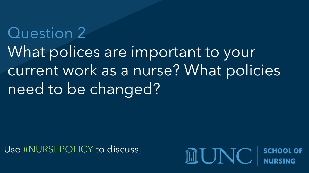 AudraRankin's tweet photo. Great responses so far! Let's go to Q2 with @UNCSON @RamathibodiN #NURSEPOLICY https://t.co/ouqTg1qKMh