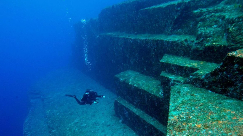 The Yonaguni Monument is a mysterious underwater structure off the coast of Japan.