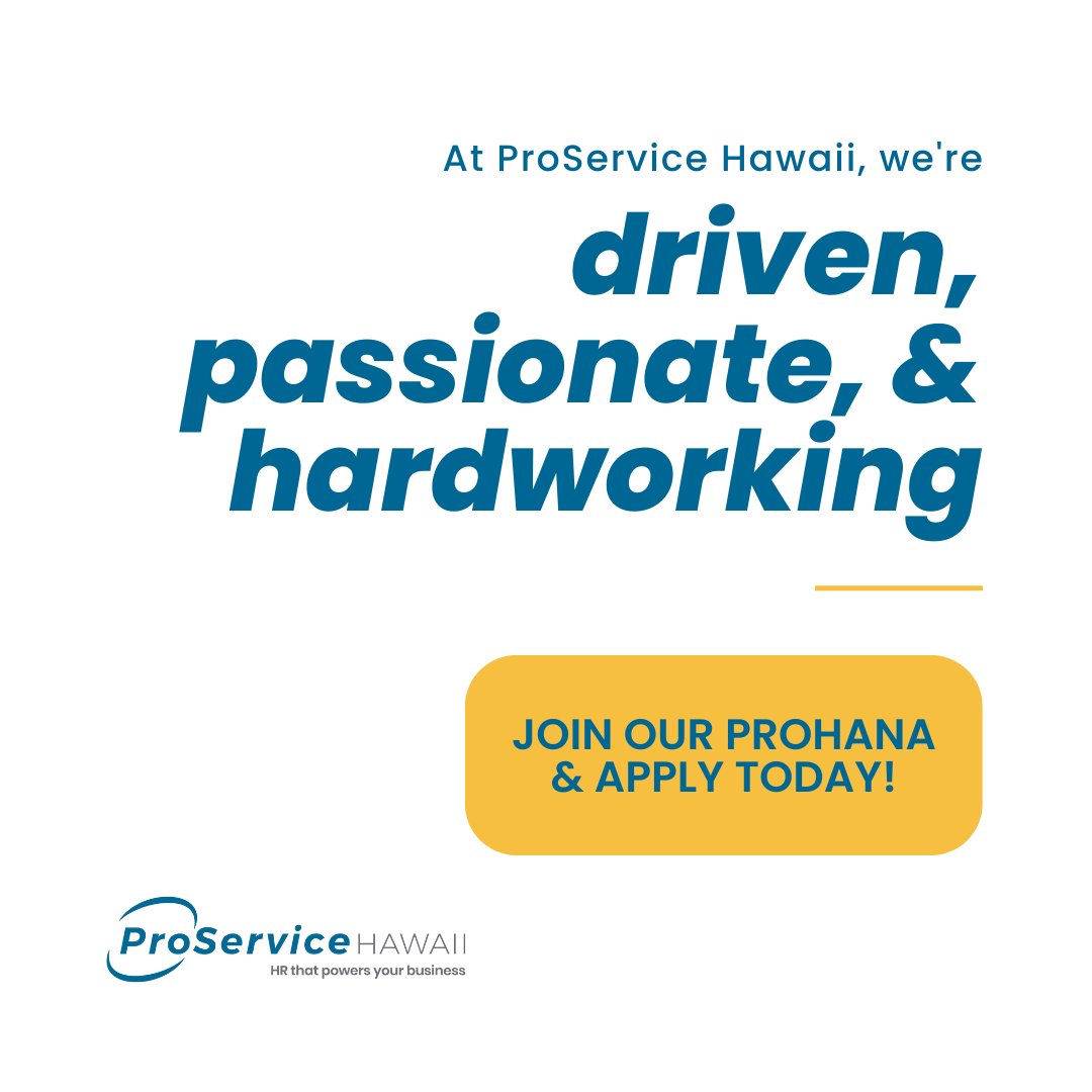ProServiceHI's tweet image. ProService Hawaii is #hiring! Calling all driven, passionate, and hard-working go-getters who want to make a difference! Join our team here: hubs.la/Q01tHFZZ0.

#ProServiceHawaii #HR #HawaiiBusiness #CareerOpportunity #HawaiiCareers #HawaiiJobs