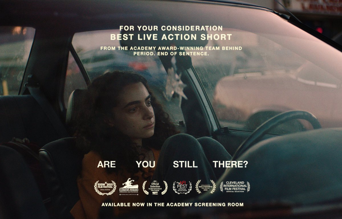 FOR YOUR CONSIDERATION

We’re excited to announce that Are You Still There? is available in the Academy Screening Room!
Thank you to the team who made this film happen, and to the festivals, programmers, and jurors who gave it a platform.

Directed by Rayka Zehtabchi &amp; Sam Davis