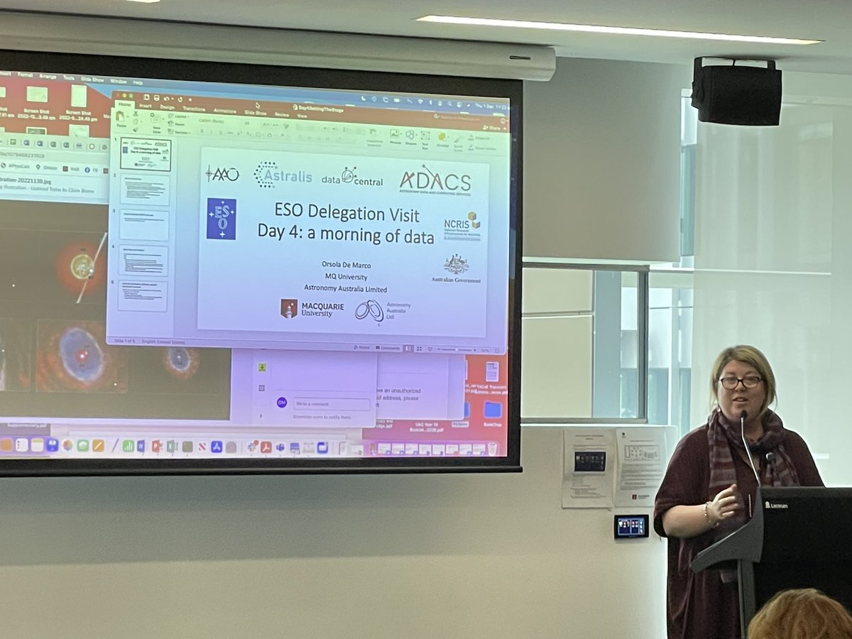 AstroAstralis's tweet photo. Prof Amanda Barnier, Pro Vice-Chancellor Research Performance &amp; Development of Macquarie University welcomed delegation from ESO @ESO and Government on behalf of Macquarie @Macquarie_Uni (credits:Lucyna Chudczer) https://t.co/h14uOD5tAV