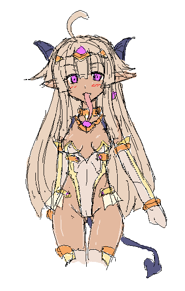 以前も許可を貰って公開した、肛虐隷姫エクスティアのデザイン原案です。
コレを元にあの素晴らしいWピース絵を描いてくれた宮越さん@miyagoeXマジすげぇ……ですね! 