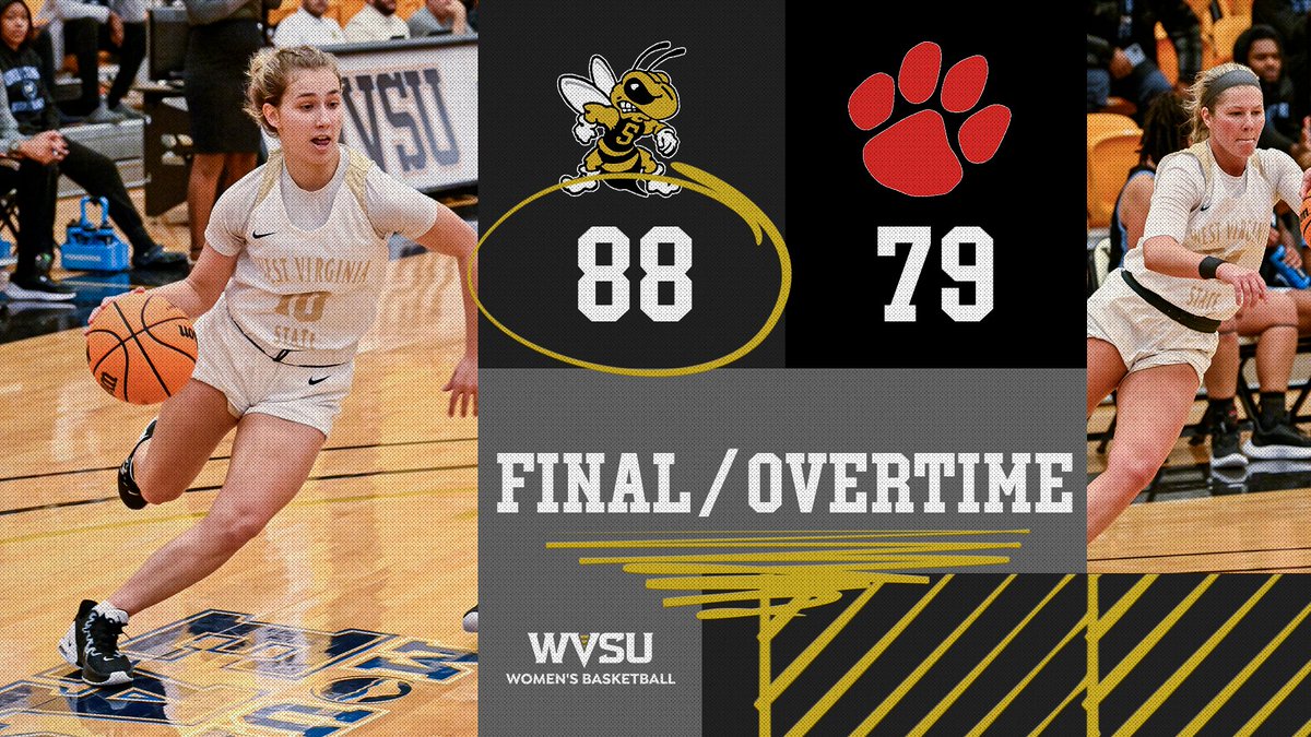 wvsuathletics's tweet photo. W-🏀 | FINAL/OT: WVSU 88, FROST 79

🟡D. Fields: 31 Pts, 12 Reb
⚫️H. Shriver: 10 Pts, 9 Assts
🟡Z. Russell: 10 pts

Next Up: Home vs. Fairmont State (Sat. 12/3) https://t.co/g5qh8AzZ8n