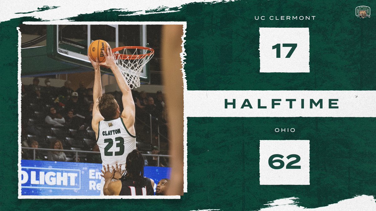 OhioMBasketball's tweet photo. At the half 😎

#OUohyeah https://t.co/fg0lxqfSf3