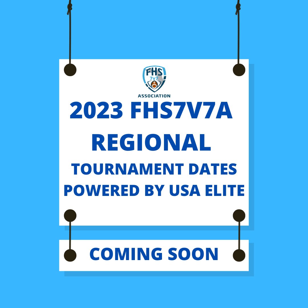 They're Back!!!! 2023 FHS7v7A Regional Tournaments Dates for FHS7v7A Member Teams powered by @usaelite7v7 will be released soon. If you thought 2022 was good, just wait till 2023! @FlaHSFootball #UpGradeYourOFFSEASON