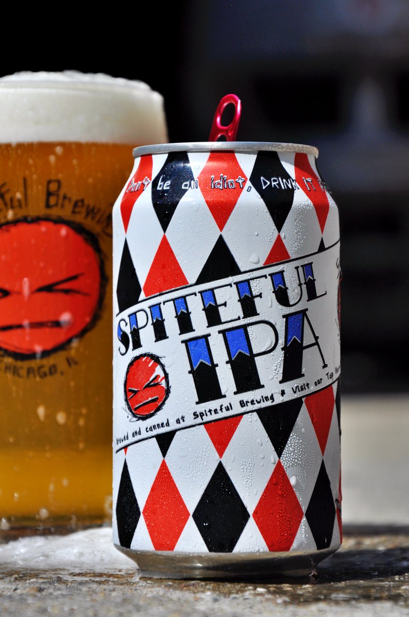 SpitefulBrewing's tweet photo. Gearing up for our 10th-anniversary party with some super fresh Spiteful IPA. One of our first core beers to hit distro in 2014, IPA remains relatively unchanged (anyone remember El Dorado hopped Spiteful IPA?) and still continues to fill our fridges today. Cheers to the OG! https://t.co/C6RAtViHHJ