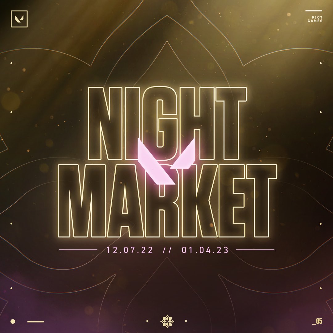 VALORANTLeaksEN's tweet photo. Night Market Returns | #VALORANT https://t.co/kFxNKBAoRt