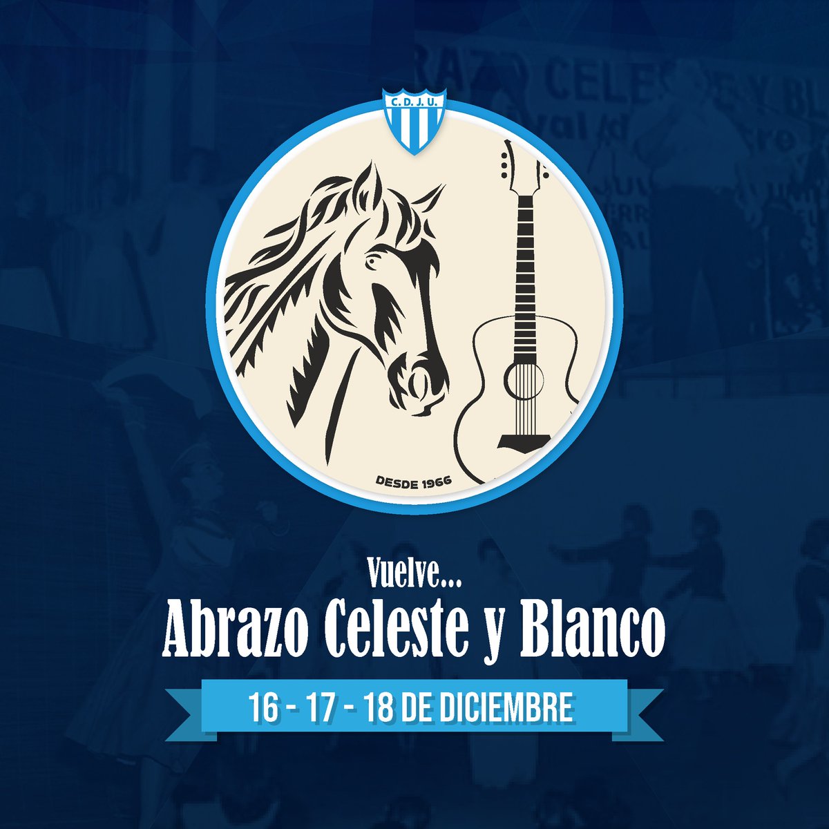 CDJU_oficial's tweet photo. #JuventudUnida #AbrazoCelesteYBlanco
🔹¡VUELVE LA ALEGRÍA AL PUEBLO!🔹
🔹El 16, 17 y 18 de Diciembre vuelve el tan esperado Abrazo Celeste y Blanco!

En Breve llega la información sobre venta de entradas
¡#VamosLeon! 🦁⚪🔵
.
#CDJU #Gualeguaychú #Argentina #EntreRios #Decano https://t.co/2Cn4SVD6DK