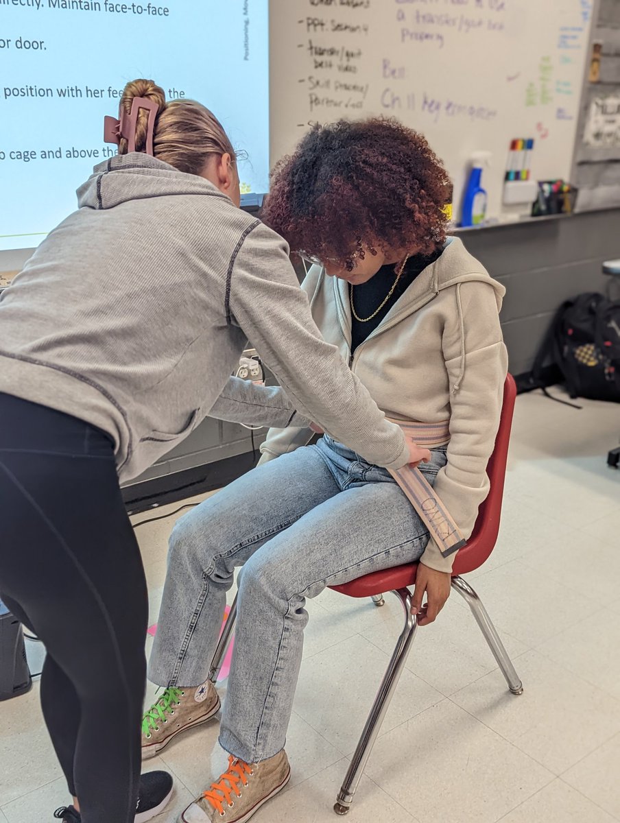MetzgerMrs's tweet photo. Gait belts save lives 💙🩺👩‍⚕️👨‍⚕️💙
#safetyfirst #cte #healthscience #onegrosseile https://t.co/XirsTiBfzh