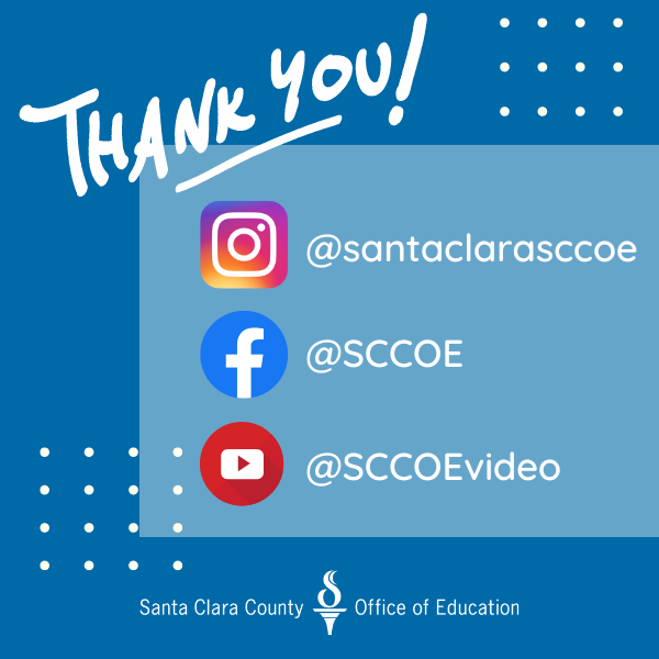 Thank you followers for engaging with us here! As of December 1, 2022, we will no longer be updating this platform. We look forward to seeing you on: Instagram: instagram.com/santaclarascco… Facebook: facebook.com/SCCOE/ Youtube: youtube.com/user/SCCOEvideo