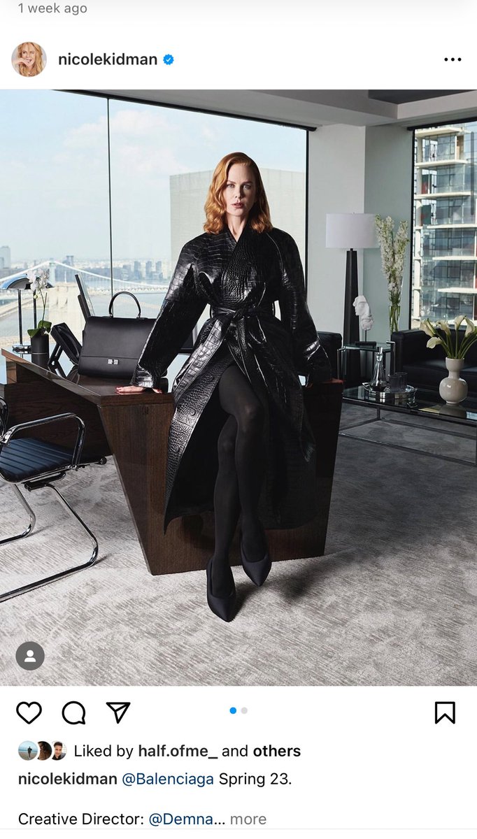 CounsellorRenae's tweet photo. Nicole Kidman’s response to the public outrage at Balenciaga’s BDSM bear ad campaign. As Balenciaga is praised for their lawsuit against those that they hired to do the photo shoot, they neglect to recognise we’re not all stupid. They approved the photos. Website launched. Shame https://t.co/LyblMewIC6
