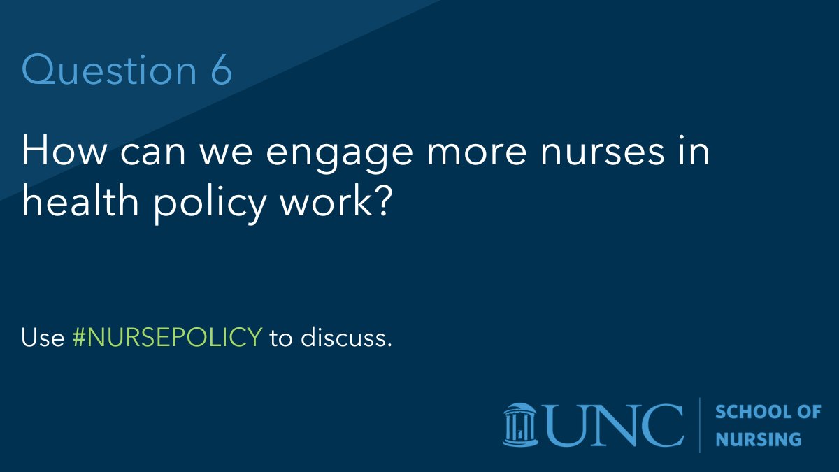 AudraRankin's tweet photo. Our final question, Q6! #NURSEPOLICY https://t.co/JiGSx11Mtf