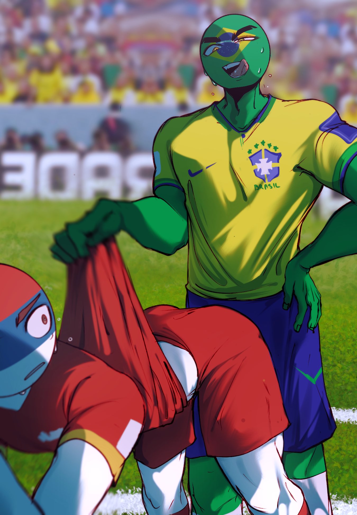 Ayo Brazil 🤨 (Countryhumans World Cup edit)#shorts 