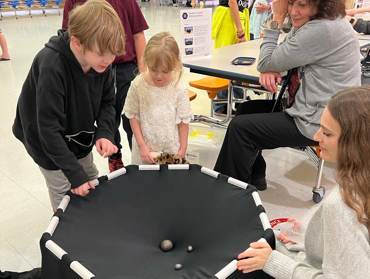 LakeWorthISD's tweet photo. The Perot Museum came out to Marine Creek Leadership Academy Tuesday night and students were able to participate in hands-on, interactive science activities such as holding a cloud bubble, making craters, orbit objects and creating objects in motion. #WorthIt https://t.co/6LIobyGbGD