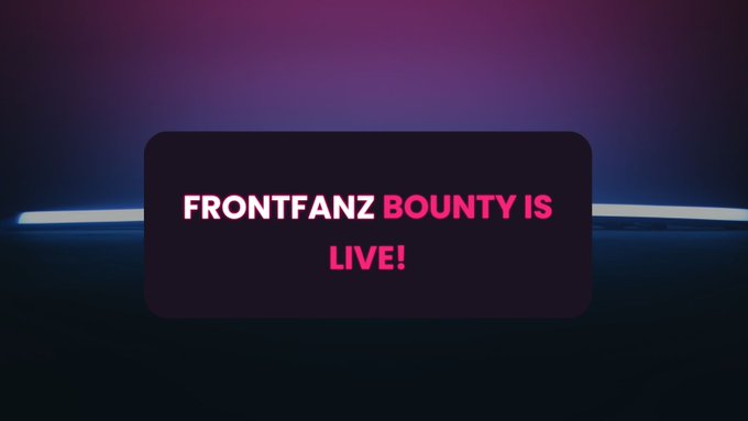 AirdropBase_'s tweet photo. FRONTFANZ BOUNTY is LIVE! EVERY winner will get 200 $FANZ tokens! Don't miss out on winning free tokens and join the bounty below!

More info: https://t.co/edGLUtZSmW https://t.co/3Mj2Pk9ElU