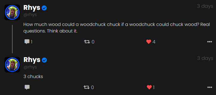 RitterPlatform's tweet image. Posts now have a line to show which replies are attached to it!