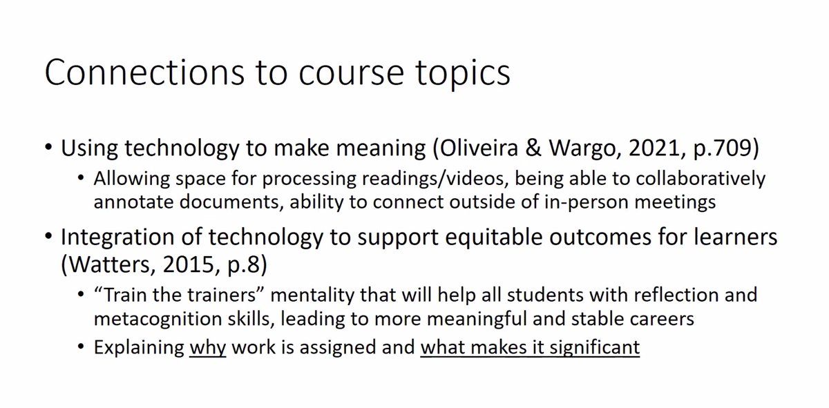 BWGleason's tweet photo. Look at my smart, talented, &amp; hard-working grad students in #ISUEdTech creating final projects that address a problem of practice in their context. One student created a module for faculty to help articulate career readiness for undergrads @GabrielleMRO @wargojon @audreywatters https://t.co/bcFiAWuEiK