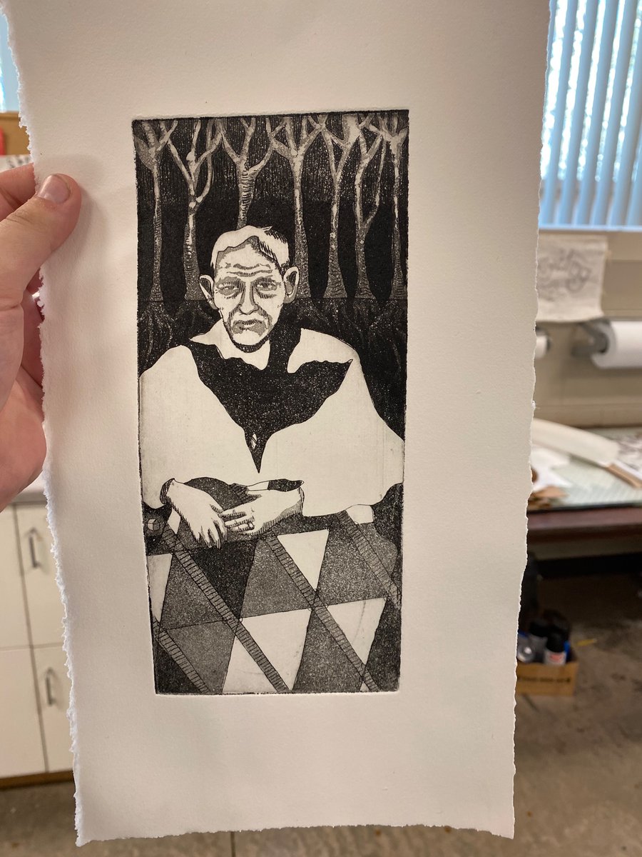 baigalaxies's tweet photo. Gosh, I just love doing art work that means something to me. It’s so therapeutic and I get to do it every day, I’m so lucky 🔥 #printmaking #intaglio #aquatint https://t.co/OsYoEoTuZB