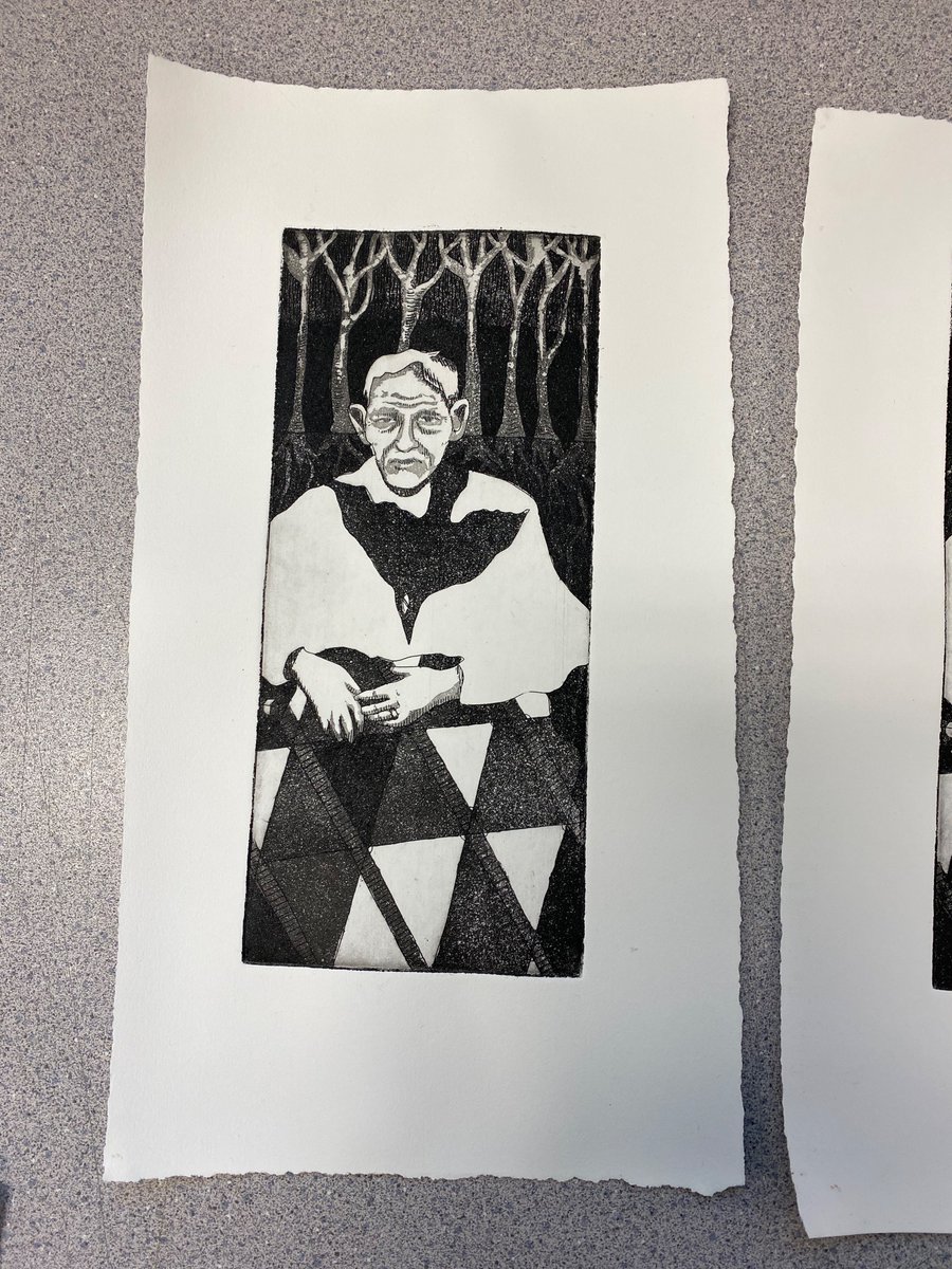 baigalaxies's tweet photo. Gosh, I just love doing art work that means something to me. It’s so therapeutic and I get to do it every day, I’m so lucky 🔥 #printmaking #intaglio #aquatint https://t.co/OsYoEoTuZB