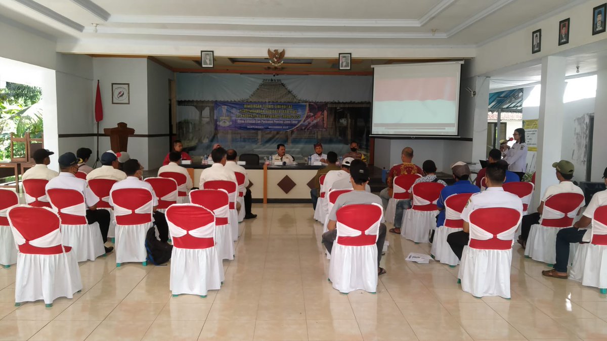 DesaKaligondo's tweet photo. Rabu, 30 November 2022
Kegiatan Bimbingan Teknis Sinergitas Pengembangan Budidaya Ikan Hias di Kabupaten Banyuwangi Tahun 2022 oleh Dinas Kelautan dan Perikanan Provinsi Jawa Timur yang bertempat di Aula Desa Kaligondo Kecamatan Genteng Kabupaten Banyuwangi https://t.co/DOJbBAyEMM