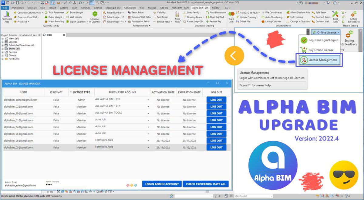 We are pleased to announce that Alpha BIM has released the new version, v2022.4, released on 30/11/2022 👏🚀

Download: alphabimvn.com/install

#alphabim #bim #revit #revitplugin #rebar #formwork #autojoin
