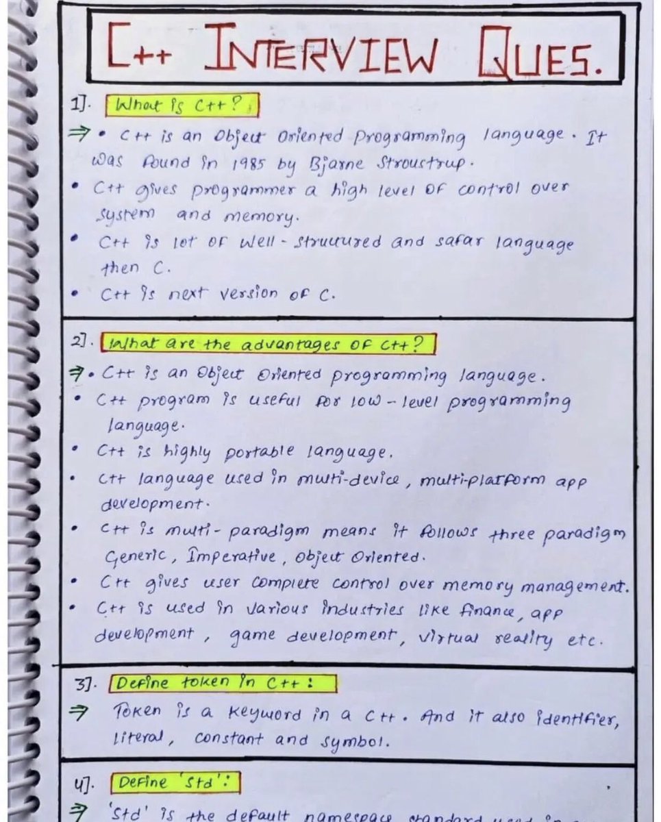 hamedesam_dev's tweet image. اهم اسألة مقابلات العمل فى لغة ++C ⬇️⬇️

بالتوفيق 🤝