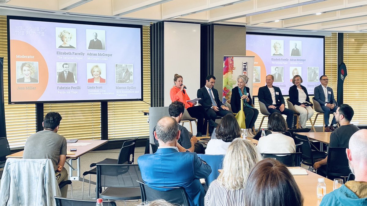 Possibly one of the most engaging discussion panels @jem1ller 🙌
“Creative mental gymnastics about the Australia 2050” with public good at the centre of planning process #tommorrowland2022 <a href="/FifthEstateAU/">The Fifth Estate</a>