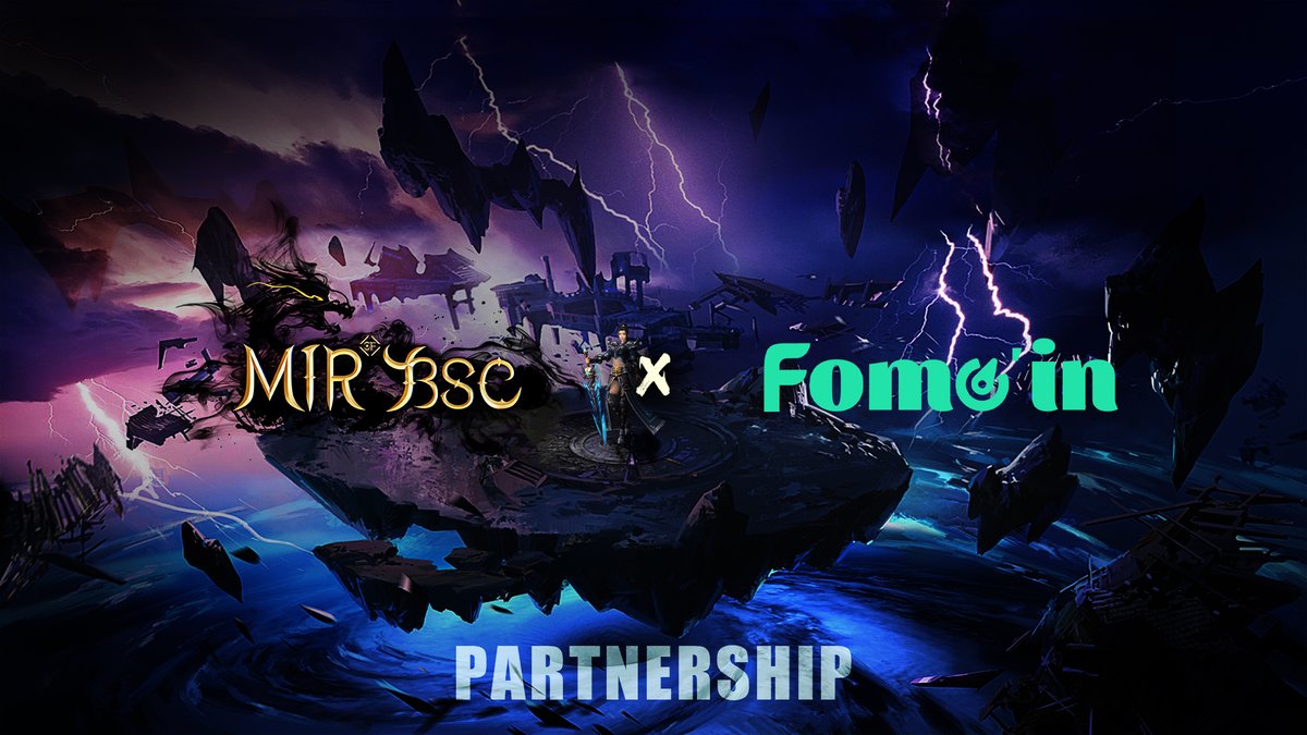 MirGamefi's tweet photo. 🥳@MirGamefi is thrilled to announce our strategic partnership with @Fomo__in
Fomoin - Your gateway to latest crypto opportunities.
🔥Stay tuned for our cooperation💪
#NFTs #GameFi #Partner #MirOfBSC https://t.co/1ASkmJ2sLK