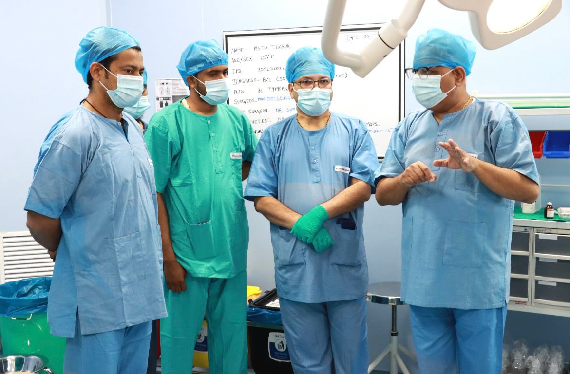 deoghar_aiims's tweet photo. πImportant mile stone in History of #AIIMSDeoghar
π¨ββοΈFirst #Surgery done by Dept of #ENT, then #DeptGenSurgery under #DeptAnaesthesiology
#1Case operated by Prof. @drsaurabh68 our ED
We thankπ
Hon. PM Shri. @narendramodi ji & @mansukhmandviya ji for the goal
#HealthForAll https://t.co/46dJTETmJN