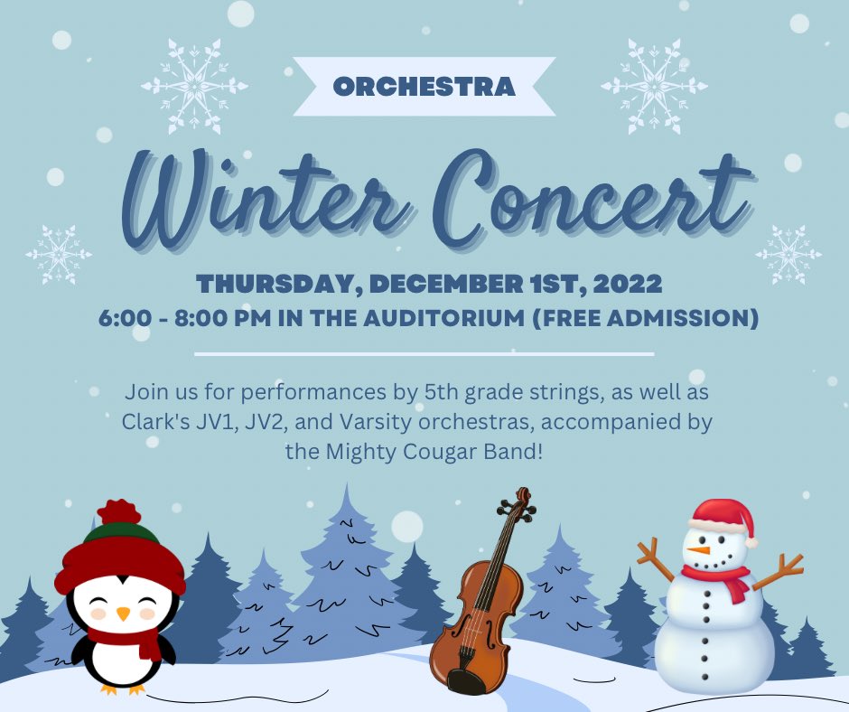 Clark HS Orchestra 🐾 tweet media