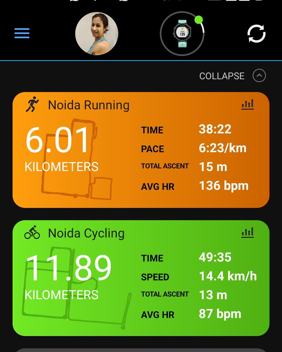 aga_pallavi's tweet photo. My first brick workout today !
Damn - it's not easy
Respect to the #triathlon people
#brickworkout
#cycling
#running https://t.co/4kUpAYHQ1b