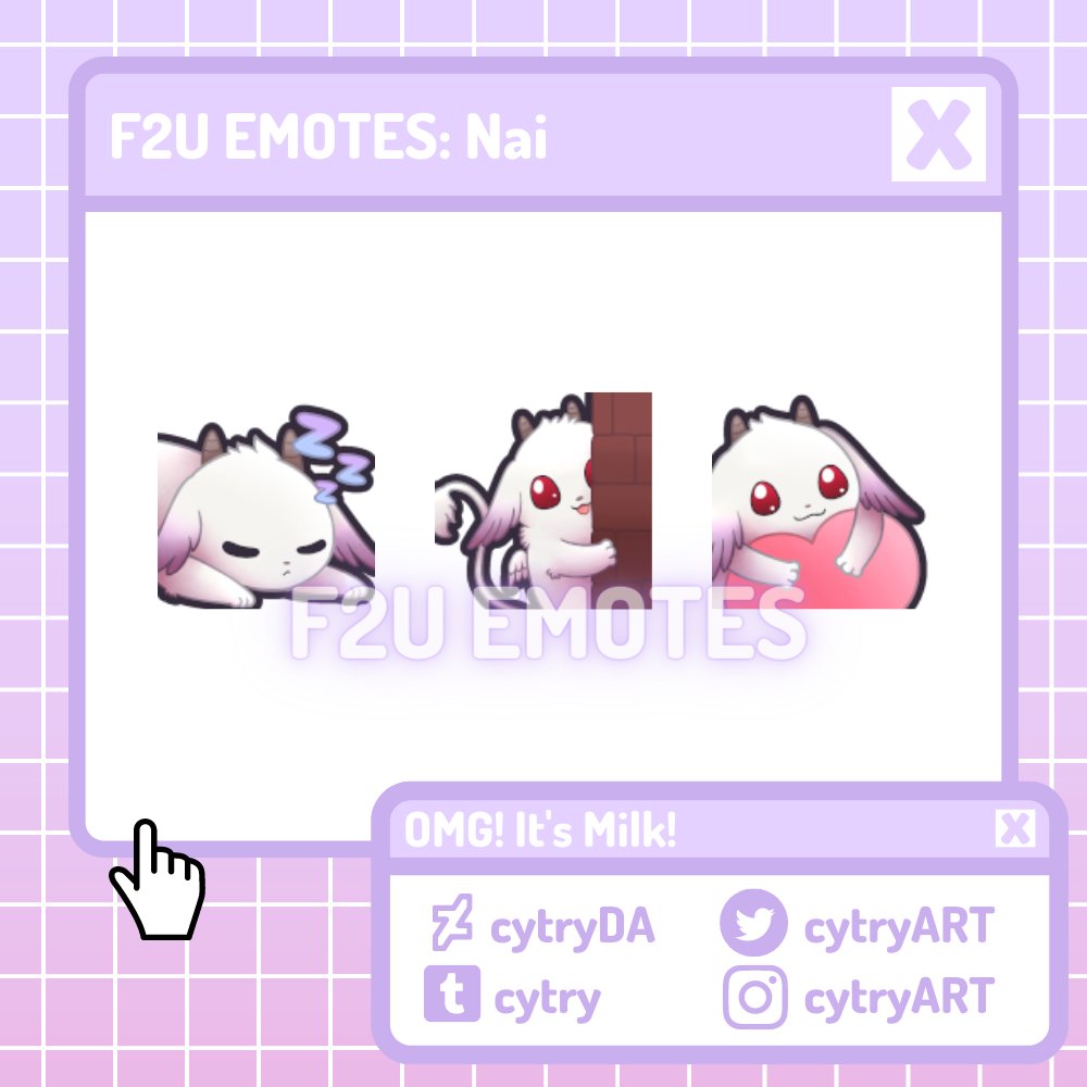 cytrySHOP's tweet photo. 👋 friends, I've made some f2u emotes! This is Nai, a half niji from the anime Karneval. 

Originally, this was a gift for my dear friend @alcremiekun, however he wished for me to share this gift with all 💕

🔗 in 📌if you're interested in these!

RTs very much appreciated!! <3 https://t.co/UTIk9ioaFP