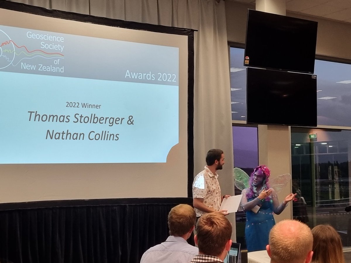 Great to see our students <a href="/tuff_bickies/">Nathan Collins</a> and thomas stolberger getting credit for new discoveries. Even if <a href="/GeoscienceNZ/">GSNZ</a> president can't pronounce the species names! <a href="/EnvUoA/">School of Environment, The University of Auckland</a>
