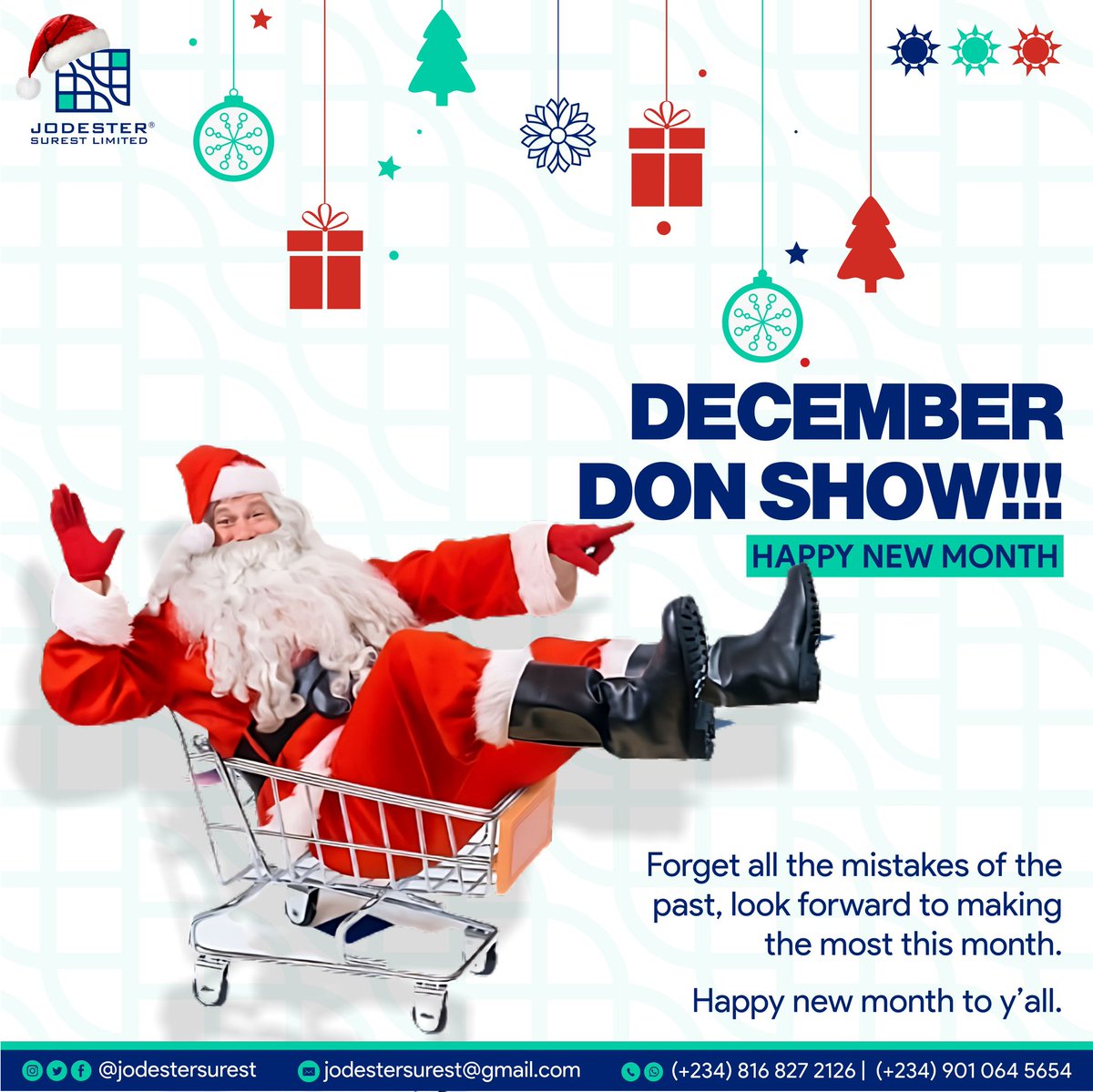 jodestersurest's tweet photo. Happy new month.
Forget all the mistakes of the past months. Look forward to making the most this month.
#Joedester #Jodester #Surest #digital #digitalmarketing #business #training #students #consulting #graphics #graphicsdesign #freelancing #december #HappyNewMonth https://t.co/zZflneflYN