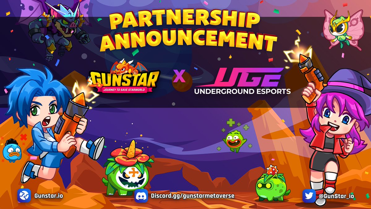 🎉 Our partner - A rookie full of enthusiasm and ambition -  <a href="/UGEsportsxyz/">UGEsports.xyz</a>

🧡 An eSports competition and social platform powered by Web3

✍️  Details: blog.gunstar.io/underground-es…
#Gunstar #Metaverse #RaidBoss #esportsfi $GSTS $GSC #PlayAndEarn #FreeToPlay  #BuildonBNBChain #BNBChain
