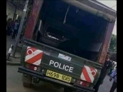 Bookten8's tweet photo. Police in Eldoret are looking for a body boda man  who siphoned fuel from a police car and also turned the number plate upside down. https://t.co/tgHeRyNFn9