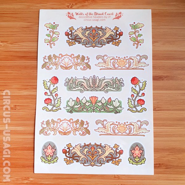 decorative stickers for your druids and other fancy spellcasting types🌹 