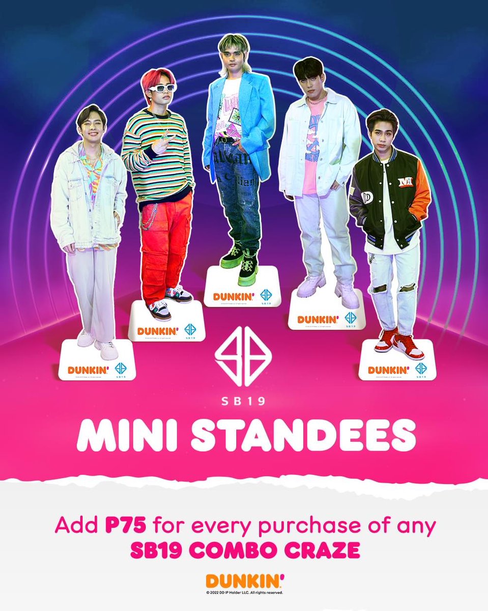 AranetaCity's tweet photo. Take home all MAHALIMA mini standees, just add P75 for every purchase of any SB19 Combo Craze! #DunkinPHxSB19 😍

Visit any of participating outlets, ARANETA CITY (ALI MALL, FARMERS PLAZA, GATEWAY, SM ARANETA).
#CityOfFirsts #AranetaCity #SB19 https://t.co/4GfGYjqVhR
