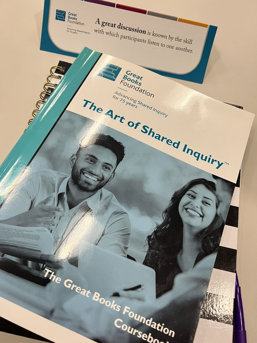 MrsErinMohr's tweet photo. @HSESchools Teachers are always learning! Staff representing all 17 elem. &amp; int. buildings dove into critical thinking about rich literature with @GreatBooksFnd today. We are excited to make meaning with our students through impactful conversations about these complex texts! https://t.co/KaecCo9bQU