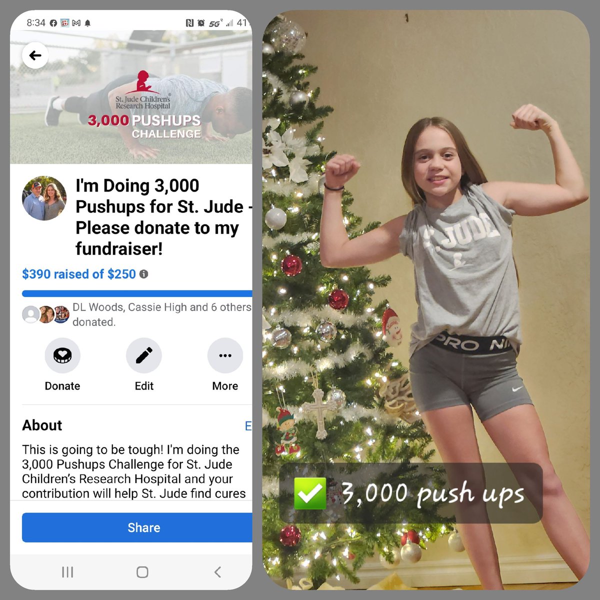 HannahRae34's tweet photo. Finished up my #3000pushupchallenge tonight to support @StJude
I'm proud that we raised $390 to help kids in need.
@TAProfileAPP
@QrRecruiter https://t.co/ZFlmbRQ6fl