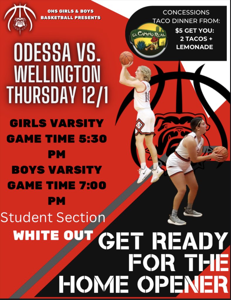 HOME OPENER! Thursday night we have our first home game vs Wellington! Let’s pack the house, enjoy some tacos, and have a great home environment!
#PlayHardPlaySmartPlayTogether