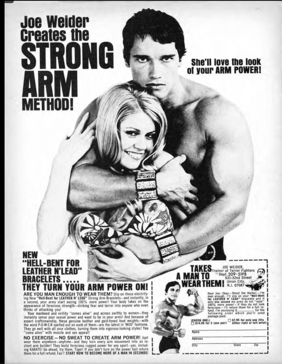 Joe Weider creates the strong arm method