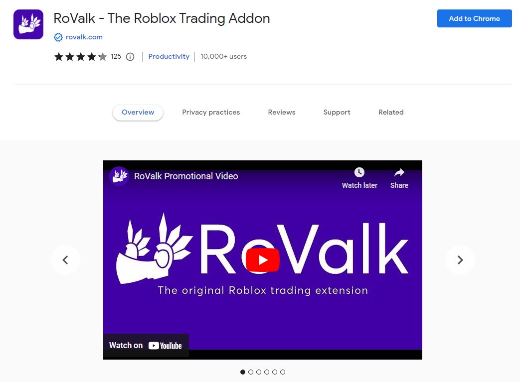 RoValk - The Roblox Trading Addon